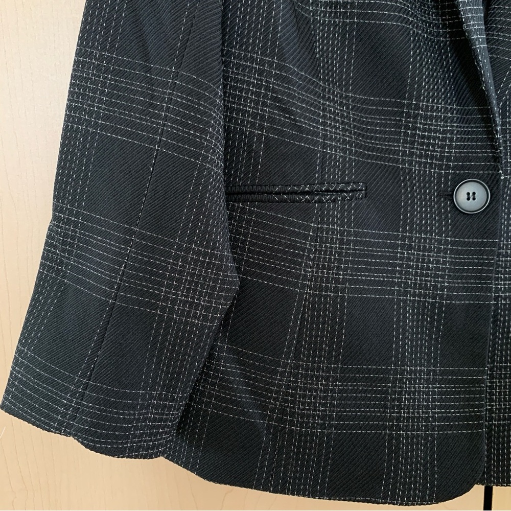 Black Label by Evan-Picone Blazer Jacket Women's Long Sleeve Button Black Size 8 - Picture 6 of 16